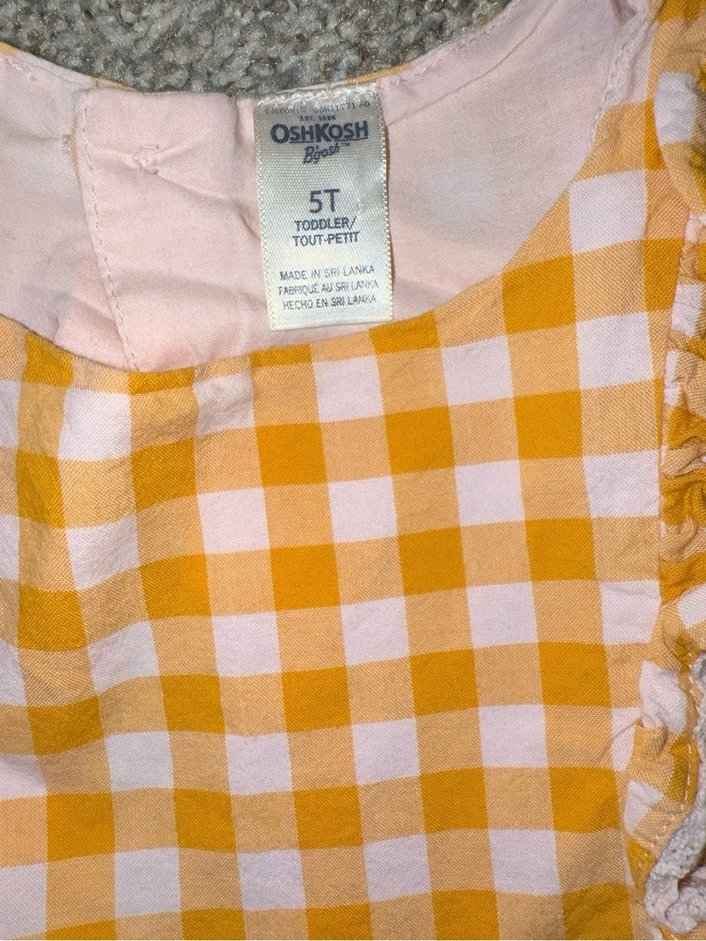 OshKosh Bgosh bright yellow